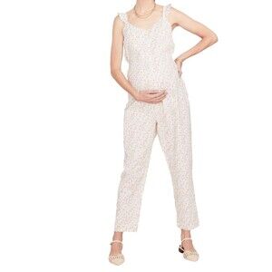 NWT Hatch Maternity Daphne Jumpsuit Sz 0 Sleeveless Floral Print Cotton Expands
